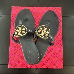 Tory Burch Miller Soft Metal Logo Sandal